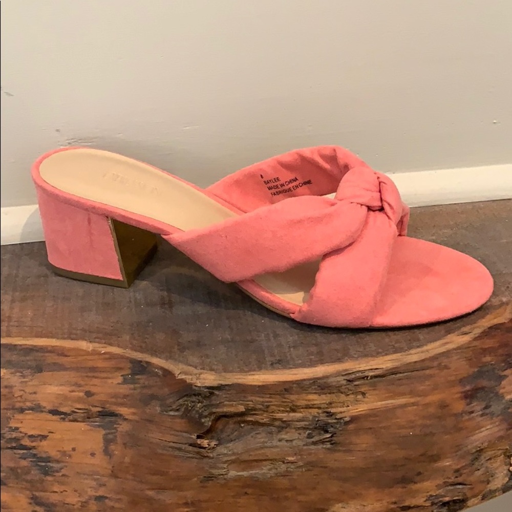 Expression Pink Suede Sandals - Brand New - size 8